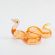 Glass Yellow Snake Figure in Glass Figurines Reptiles category