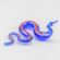 Glass Blue Snake Figure in Glass Figurines Reptiles category