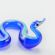 Glass Blue and Green Snake Figure in Glass Figurines Reptiles category