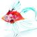 Blown Glass Fish Telescope in Glass Figurines Sea Life Creatures category