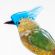 Tufted Titmouse Glass Figurine in Glass Figurines Birds category