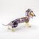 Glass Dachshund Black in Glass Figurines Dogs category