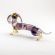 Glass Dachshund Black in Glass Figurines Dogs category
