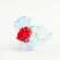 Glass Small Red with Blue Fish in Glass Figurines Miniature Figurines category