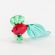 Glass Small Red with Green Fish in Glass Figurines Miniature Figurines category