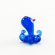 Glass Blue Octopus Mini in Glass Figurines Miniature Figurines category