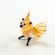 Beige Owl Glass Figurine in Glass Figurines Miniature Figurines category