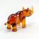 Glass Rhinoceros Figurine in Glass Figurines Wild  Animals category
