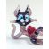 Glass Figurine Grey Cat with Heart in Glass Figurines Cats category