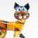 Beige Glass Cat in Glass Figurines Cats category