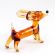 Brown Dachshund Figure in Glass Figurines Dogs category