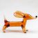 Brown Dachshund Figure in Glass Figurines Dogs category