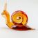 Glass Snail Brown in Glass Figurines Insects category