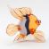Golden Fish Figure in Glass Figurines Sea Life Creatures category