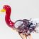 Ostrich Glass Figure in Glass Figurines Birds category