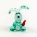 Glass Green Rabbit with Carrot in Glass Figurines Miniature Figurines category