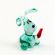 Glass Green Rabbit with Carrot in Glass Figurines Miniature Figurines category