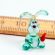 Glass Green Rabbit with Carrot in Glass Figurines Miniature Figurines category