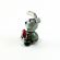 Glass Gray Rabbit with Carrot in Glass Figurines Miniature Figurines category