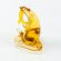 Glass Mini Figurine Otter with Fish in Glass Figurines Miniature Figurines category