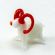 Glass Tiny Figurine White Ram in Glass Figurines Miniature Figurines category