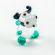 Glass Cow Tiny Figurine in Glass Figurines Miniature Figurines category