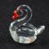 Transparent Swan Mini Figurine in Glass Figurines Miniature Figurines category
