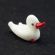 White Duck Glass Miniature in Glass Figurines Miniature Figurines category