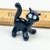 Glass Black Cat in Glass Figurines Miniature Figurines category