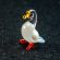 White Goose Mini in Glass Figurines Miniature Figurines category