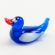 Blue Ducky Glass Figurine in Glass Figurines Miniature Figurines category