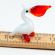 Glass Pelican Miniature in Glass Figurines Miniature Figurines category