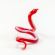 Glass Red Snake in Glass Figurines Miniature Figurines category