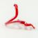 Glass Red Snake in Glass Figurines Miniature Figurines category