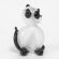 White Sitting Cat in Glass Figurines Miniature Figurines category