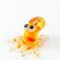 Yellow Octopus Mini Figurine in Glass Figurines Miniature Figurines category