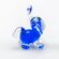 Blue Dunkey Mini Figurine in Glass Figurines Miniature Figurines category