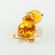 Brown Hippo Mini Figurine in Glass Figurines Miniature Figurines category