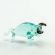 Green Bull Figurine in Glass Figurines Miniature Figurines category