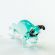 Green Bull Figurine in Glass Figurines Miniature Figurines category