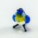 Blue Tomtit Mini Figurine in Glass Figurines Miniature Figurines category