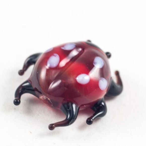 Ladybird Glass Mini in Glass Figurines Miniature Figurines category