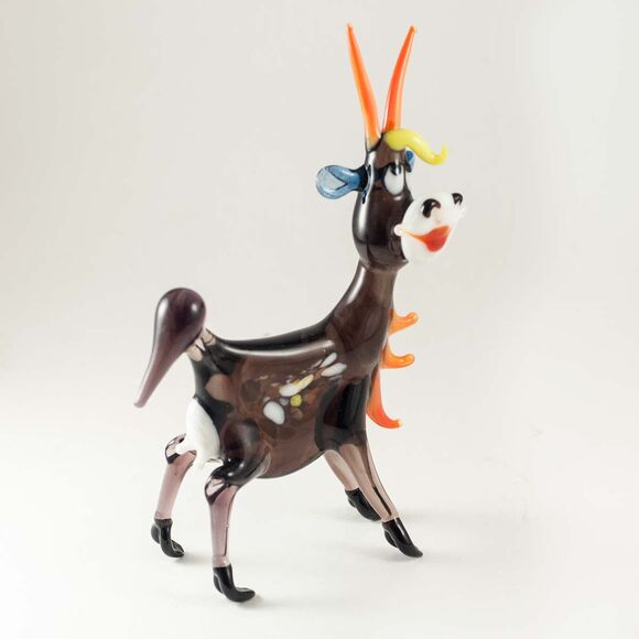 Handsome Glass Goat in Glass Figurines Farm Animals category