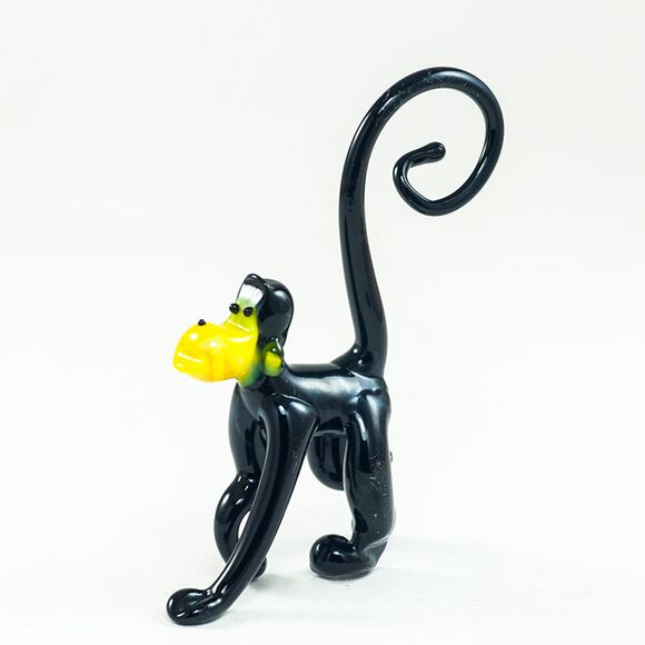 Glass Black Monkey in Glass Figurines Wild  Animals category
