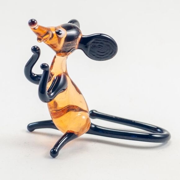 Brown Mouse in Glass Figurines Wild  Animals category
