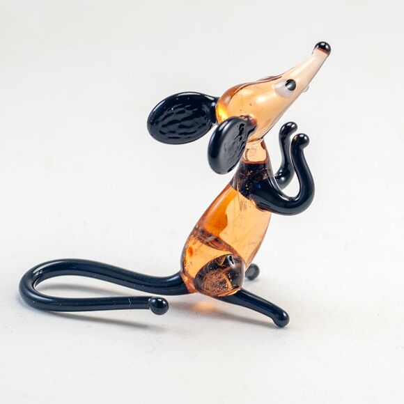 Brown Mouse in Glass Figurines Wild  Animals category