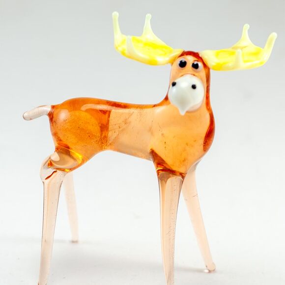 Glass Moose Figurine in Glass Figurines Wild  Animals category