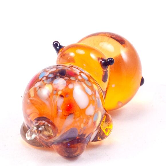 Beige Glass Hippo in Glass Figurines Wild  Animals category