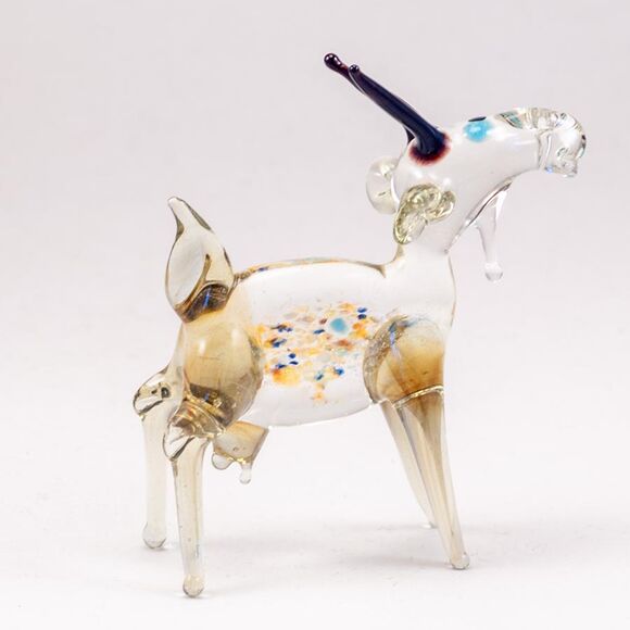 Glass Figurine Gray Goat in Glass Figurines Farm Animals category