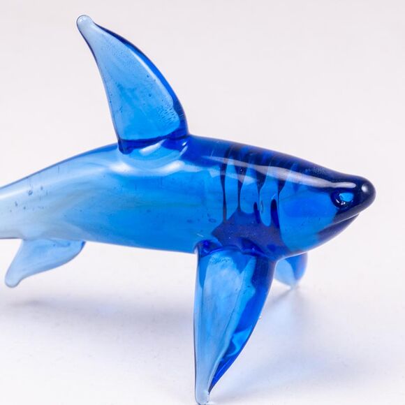 Glass Shark Figurine in Glass Figurines Sea Life Creatures category